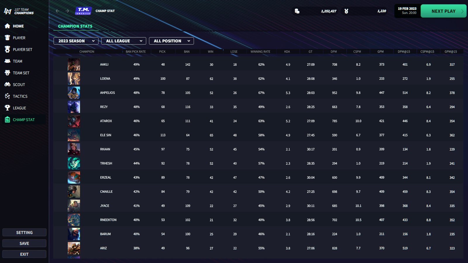 电竞经理2023/League Manager 2023(Ver1.15+集成最新战队)